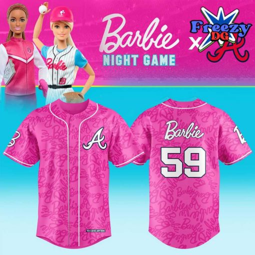 Atlanta Braves x Barbie Night Game 2024 Monogram Baseball Jersey