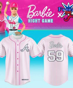 Atlanta Braves x Barbie Night Game 2024 Stripe Baseball Jersey