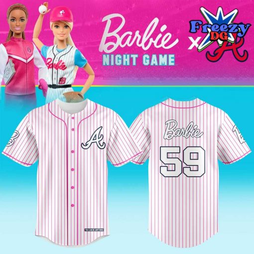 Atlanta Braves x Barbie Night Game 2024 Stripe Baseball Jersey