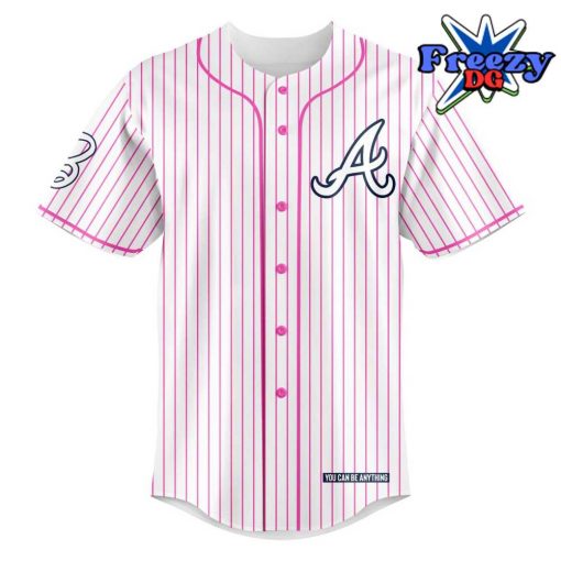 Atlanta Braves x Barbie Night Game 2024 Stripe Baseball Jersey