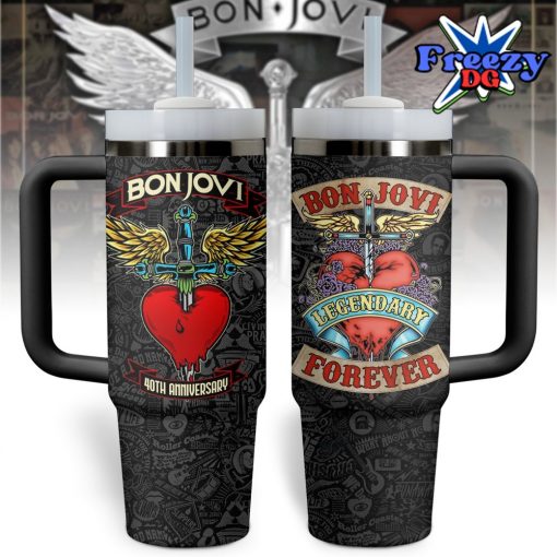 Bon Jovi 40th Anniversary Stanley Tumbler 40z