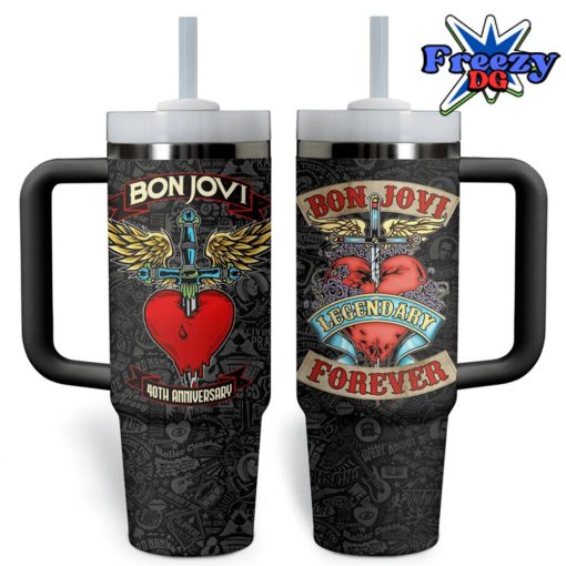 Bon Jovi 40th Anniversary Stanley Tumbler 40z