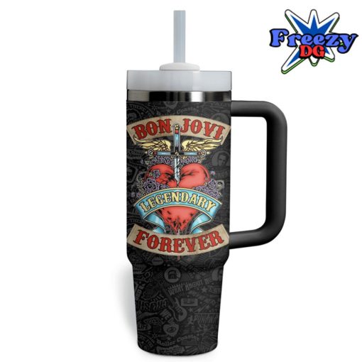 Bon Jovi 40th Anniversary Stanley Tumbler 40z