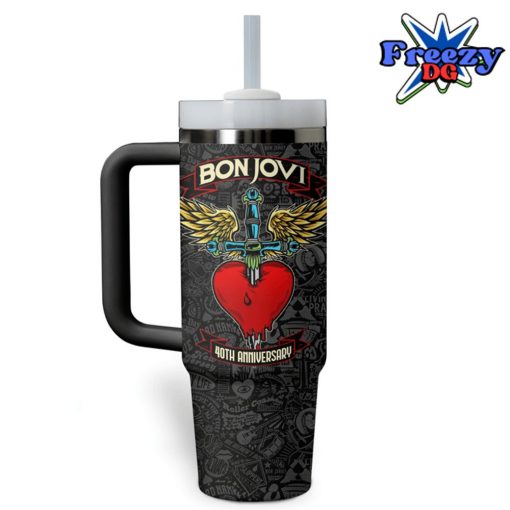 Bon Jovi 40th Anniversary Stanley Tumbler 40z