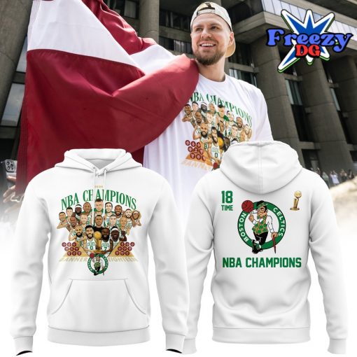 Boston Celtics 2024 NBA Champions 18 times Hoodie