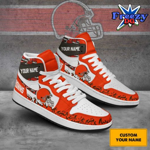 Cleveland Browns Collab Nike Custom Name Air Jordan 1