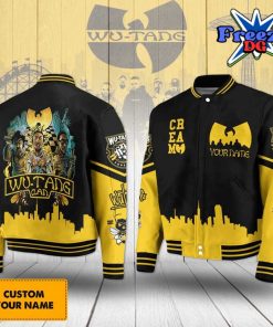 Cream Wu Tang Clan Custom Name BASEBALL JACKET