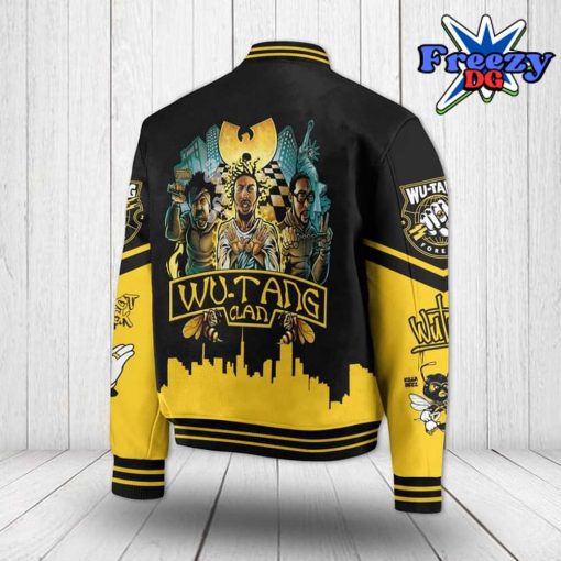 Cream Wu Tang Clan Custom Name BASEBALL JACKET