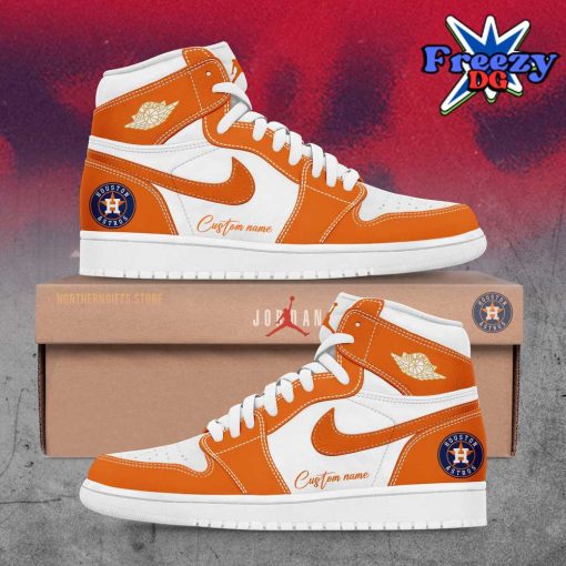 Houston Astros Collab Nike Custom Name Air Jordan 1 Shoes