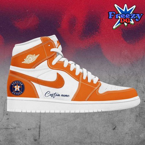 Houston Astros Collab Nike Custom Name Air Jordan 1 Shoes