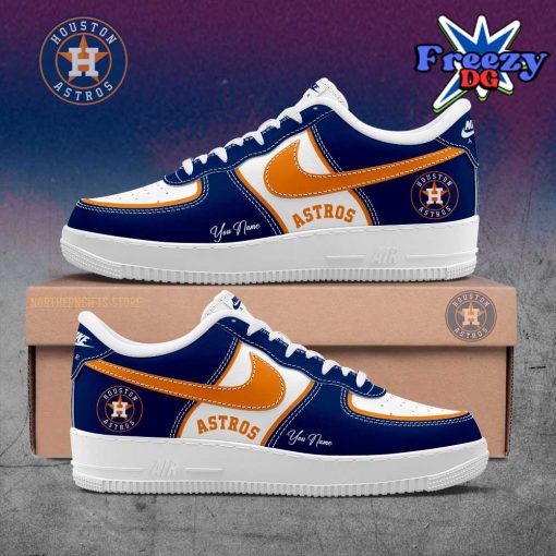 Houston Astros Collab Nike Custom Name Air Force 1 Shoes