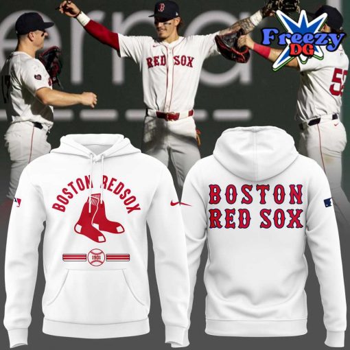 MLB Boston Red Sox Classic Logo Baseball Hoodie