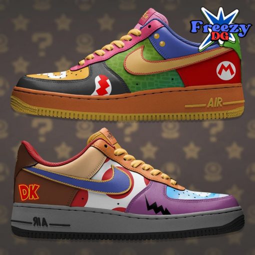 Mario Bros Collage  Limited Edition Air Force 1