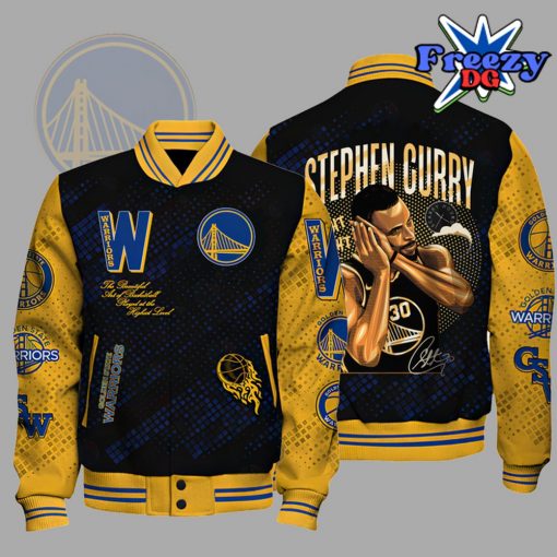 NBA Golden State Warrior Stephen Curry Bomber Jacket