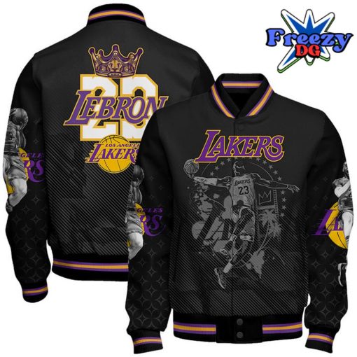 NBA LeBron James 23 The King Sport Pattern Varsity Jacket