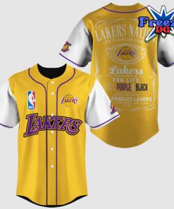 NBA Los Angeles Lakers Nation Baseball Jersey