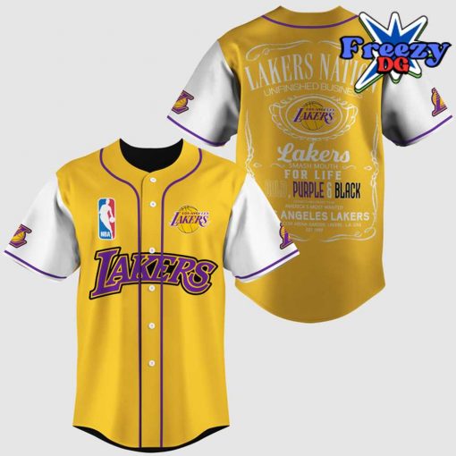 NBA Los Angeles Lakers Nation Baseball Jersey