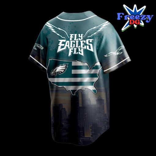 NFL Philadelphia Eagles 2024 Bleed Green Baseball Jersey