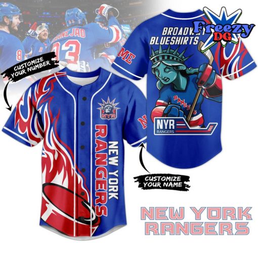 New York Broadway Blueshirts Baseball Jersey