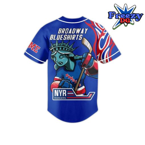 New York Broadway Blueshirts Baseball Jersey