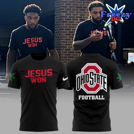 Ohio State Buckeye Jesus Won 2024 Black T-Shirt