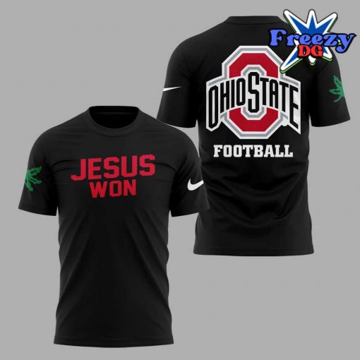 Ohio State Buckeye Jesus Won 2024 Black T-Shirt