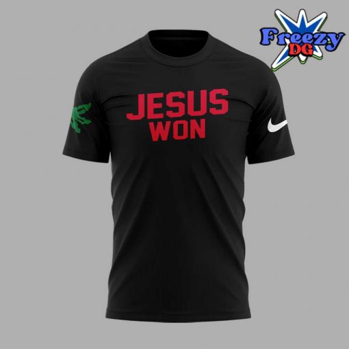 Ohio State Buckeye Jesus Won 2024 Black T-Shirt