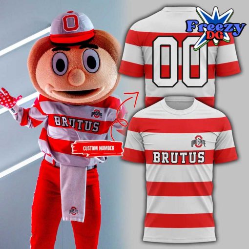 Ohio State Football Brutus Striped T-Shirt