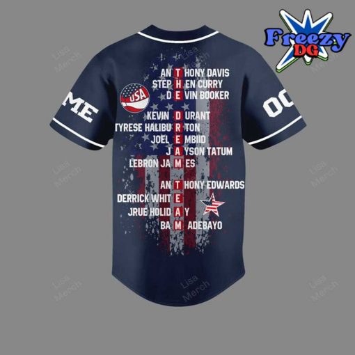 Olympic Paris 2024 Team USA Baseball Jersey