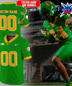 Oregon Ducks Big 10 Green Football Jersey