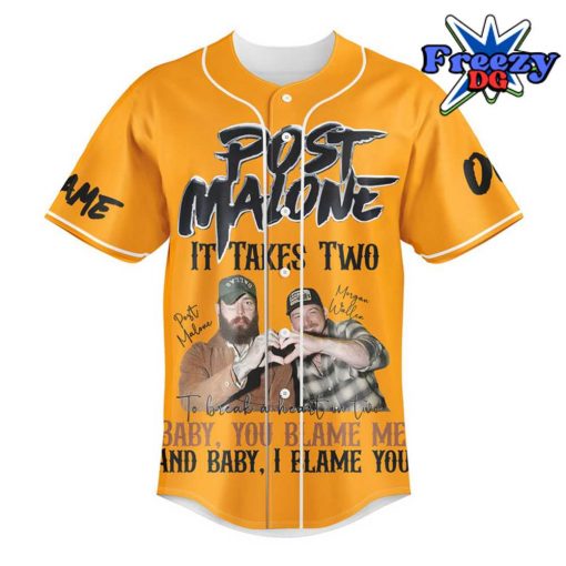 Post Malone It Takes Two Custom Name Baseball Jersey