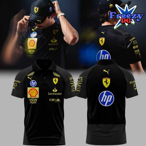 Scuderia Ferrari HP Italian GP 2024 Black Polo