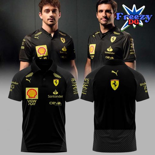 Scuderia Ferrari Italian GP 2024 Black Polo