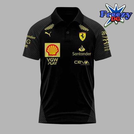 Scuderia Ferrari Italian GP 2024 Black Polo