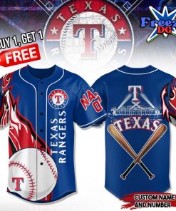 Texas Rangers MLB Personalized Baseball Jersey