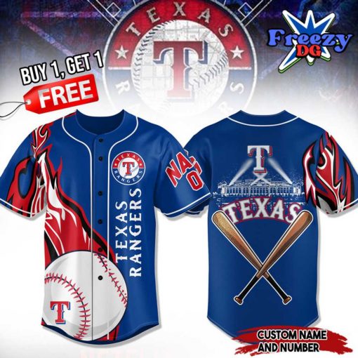 Texas Rangers MLB Personalized Baseball Jersey