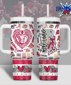 Alabama Crimson Tide Peace Love Stanley Tumbler Cup