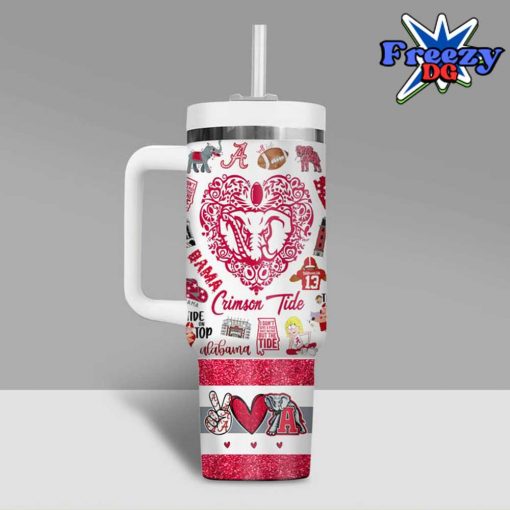 Alabama Crimson Tide Peace Love Stanley Tumbler Cup