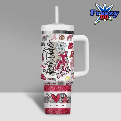 Alabama Crimson Tide Peace Love Stanley Tumbler Cup