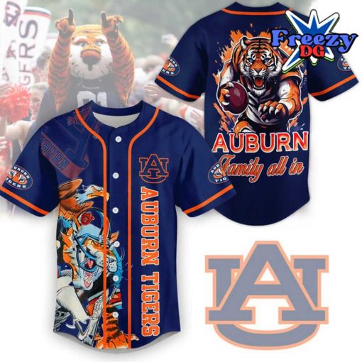 Auburn Tigers Family All In Baseball Jersey