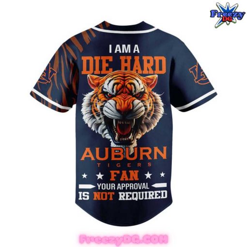 Auburn Tigers I Am A DieHard Fan Edition Baseball Jersey