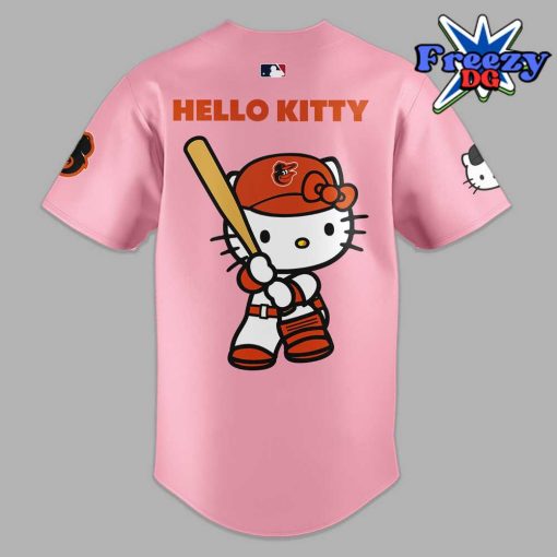 Baltimore Orioles x Hello Kitty 2024 Pink Baseball Jersey