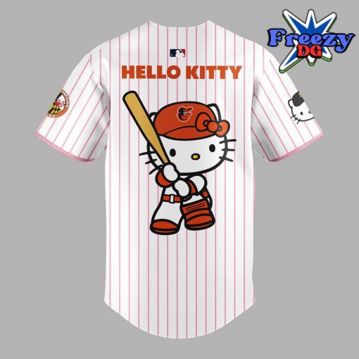 Baltimore Orioles x Hello Kitty 2024 Stripe Baseball Jersey