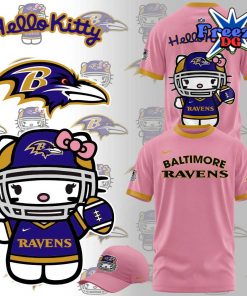 Baltimore Ravens x Hello Kitty Pink T-Shirt