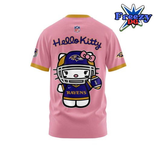 Baltimore Ravens x Hello Kitty Pink T-Shirt