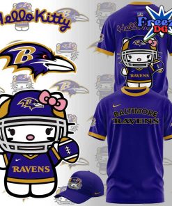 Baltimore Ravens x Hello Kitty Purple T-Shirt