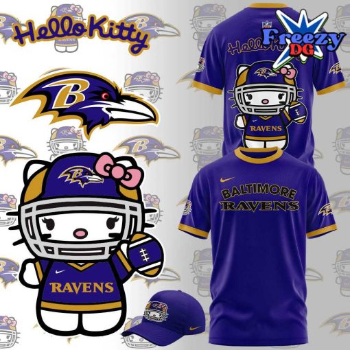 Baltimore Ravens x Hello Kitty Purple T-Shirt