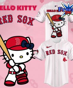 Boston Red Sox x Hello Kitty Night 2024 Stripe Baseball Jersey