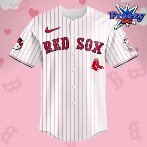 Boston Red Sox x Hello Kitty Night 2024 Stripe Baseball Jersey