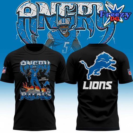 Detroit Lions Angry Runs 2024 T-Shirt